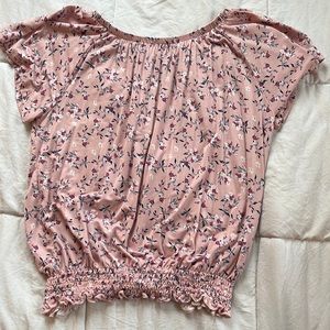 floral ruched top